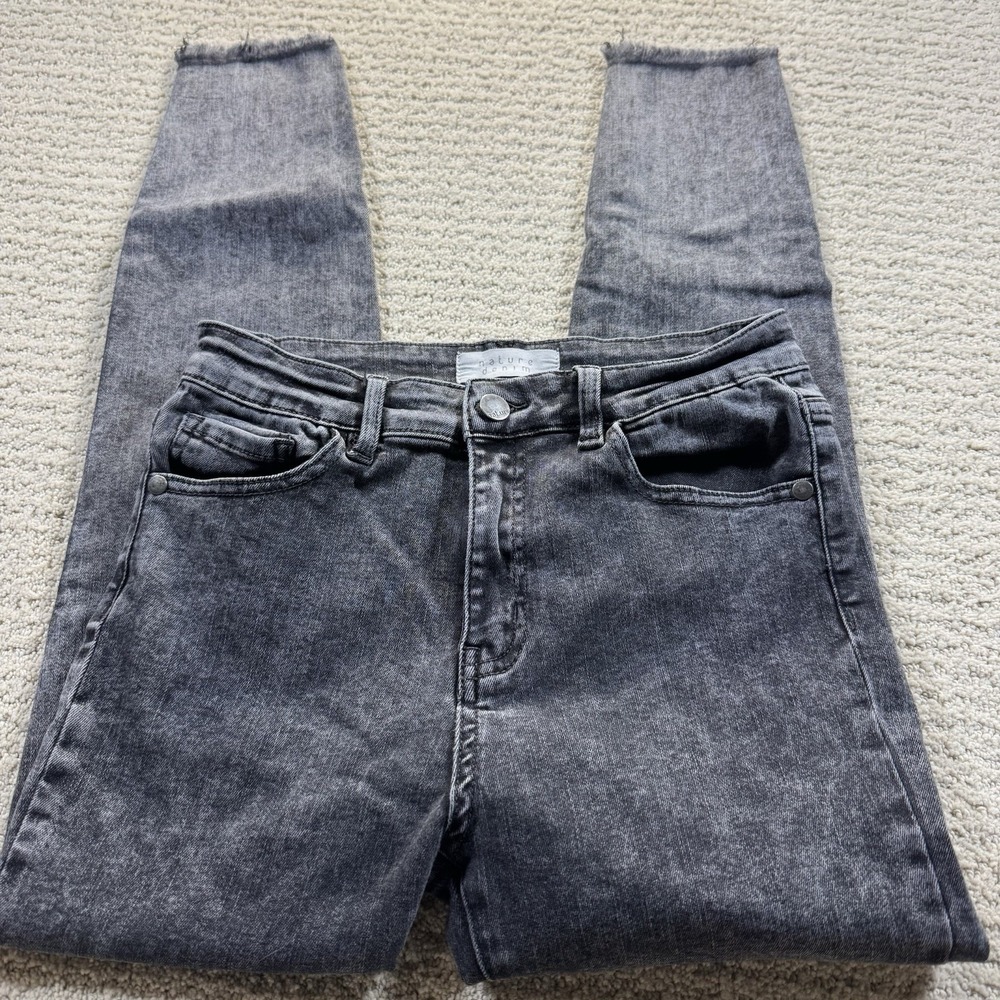 Nature Denim‎ Women's Gray Stretch High Rise Skinny Jeans Size 7/27